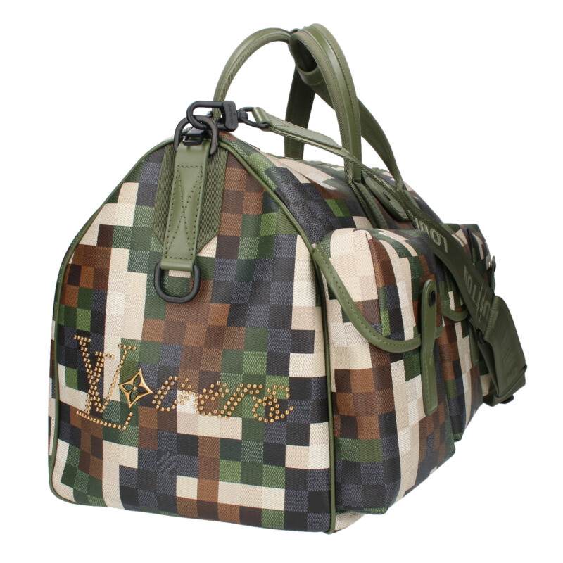 LOUISVUITTON Damouflage Leather Keepall 55 Size ONE SIZE