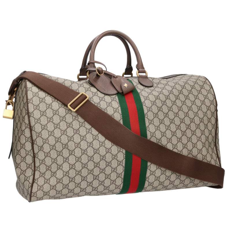 GUCCI GG Supreme 2WAY Boston Bag Brown Size ONE SIZE