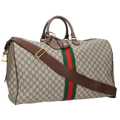 GUCCI GG Supreme 2WAY Boston Bag Brown Size ONE SIZE