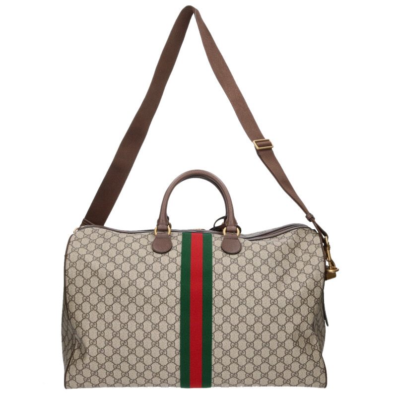 GUCCI GG Supreme 2WAY Boston Bag Brown Size ONE SIZE