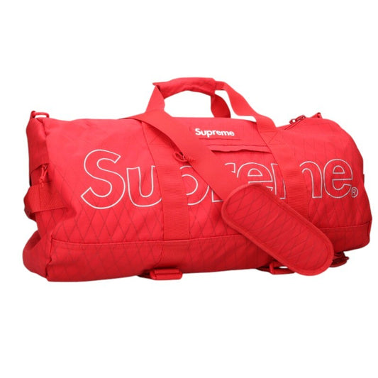 SUPREME 18AW Box Logo Nylon Duffle Bag Red Size ONE SIZE