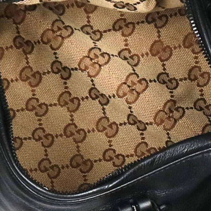 GUCCI Double G Small Duffle Boston Bag Black Size ONE SIZE