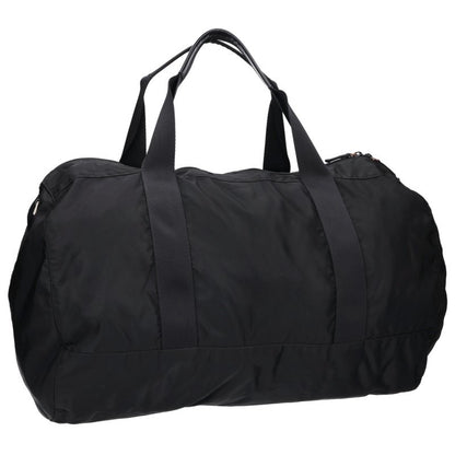 PRADA Triangle Logo Nylon Boston Bag Black
