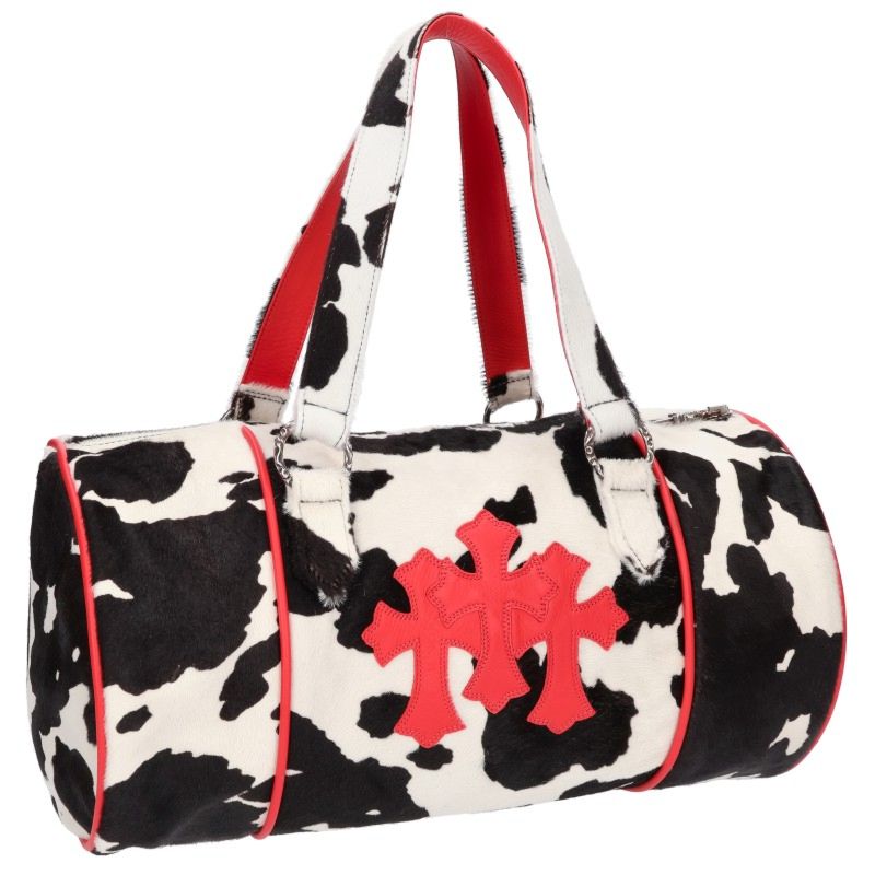 Chrome Hearts Cross Patch Calf Hair Boston Bag Size ONE SIZE