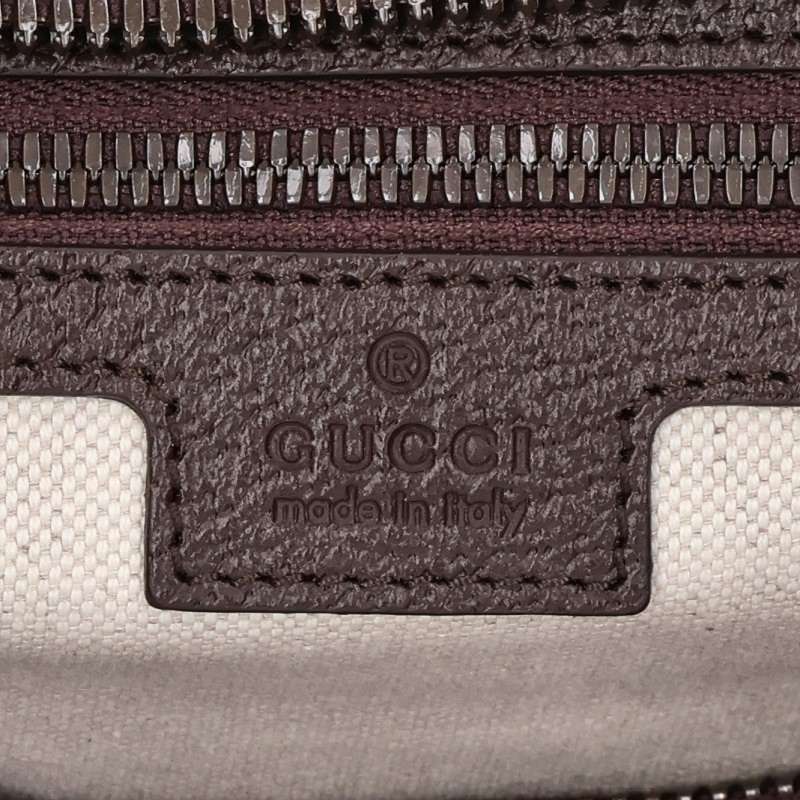 GUCCI GG Suede Boston Bag Brown Size ONE SIZE