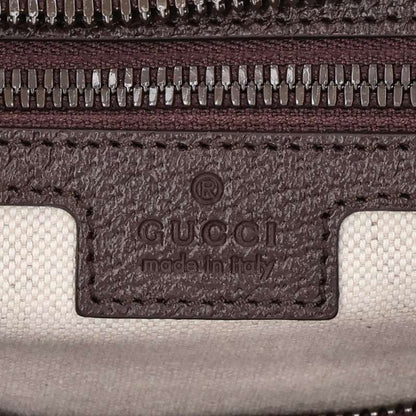 GUCCI GG Suede Boston Bag Brown Size ONE SIZE