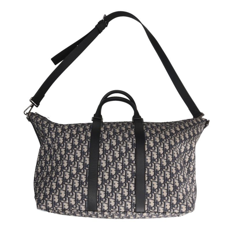 DIOR Oblique Jacquard Calfskin Weekender Duffle Bag Multi