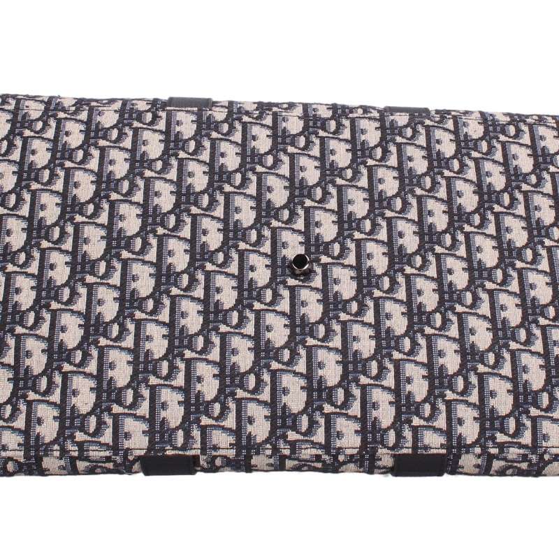 DIOR Oblique Jacquard Calfskin Weekender Duffle Bag Multi