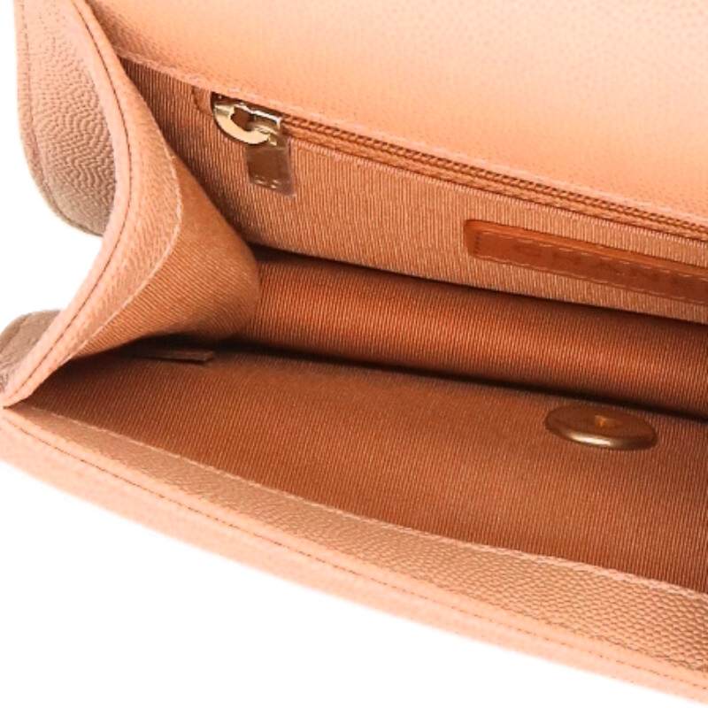CHANEL Caviar Skin Belt Bag Beige Size ONE SIZE