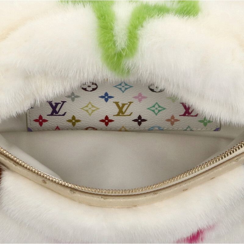 LOUISVUITTON Murakami Monogram Mink Fur Bumbag Size ONE SIZE