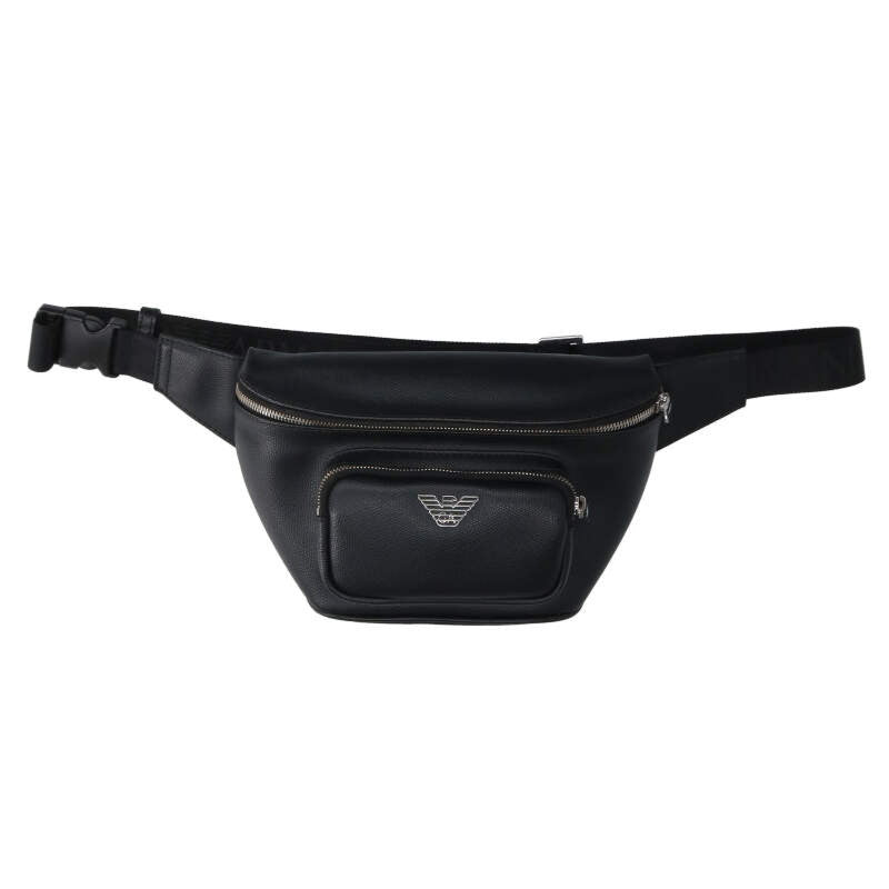 EMPORIO ARMANI Y217J Logo Plate Leather Waist Size ONE SIZE
