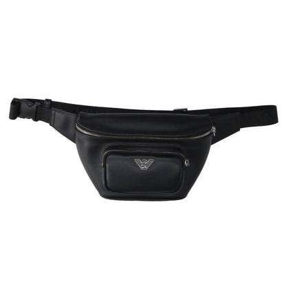 EMPORIO ARMANI Y217J Logo Plate Leather Waist Size ONE SIZE