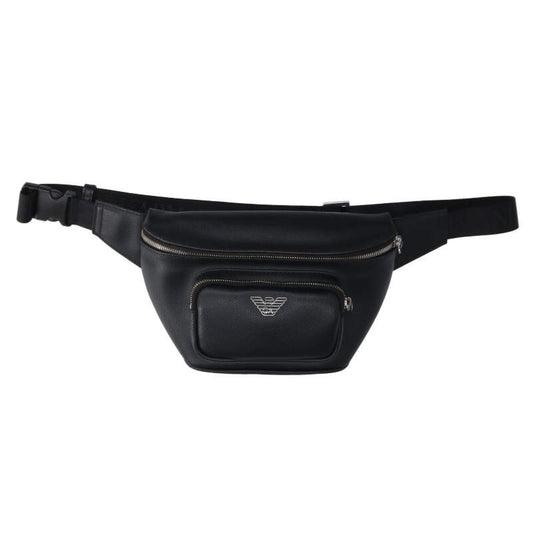 EMPORIO ARMANI Y217J Logo Plate Leather Waist Size ONE SIZE
