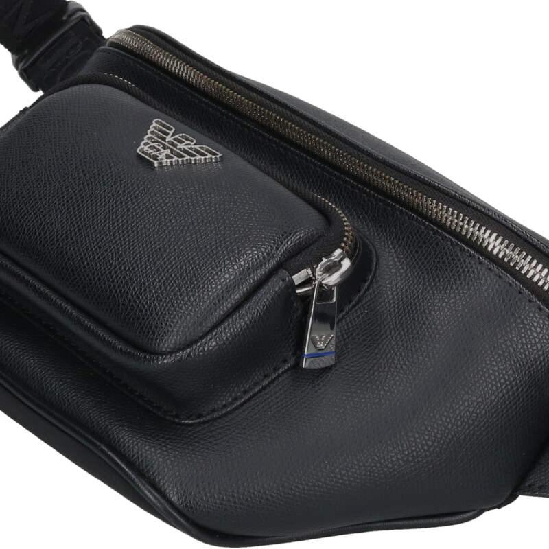 EMPORIO ARMANI Y217J Logo Plate Leather Waist Size ONE SIZE