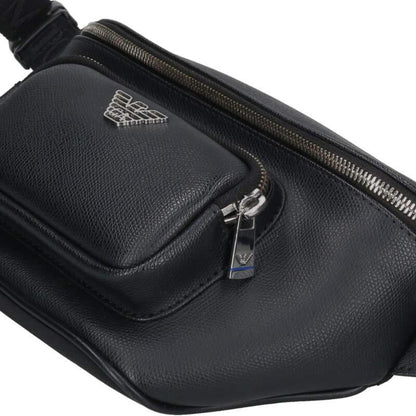 EMPORIO ARMANI Y217J Logo Plate Leather Waist Size ONE SIZE