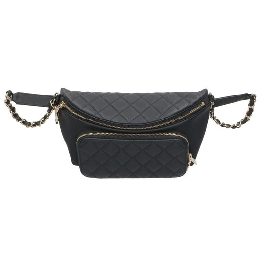 CHANEL AS0465 Matelasse Caviar Skin Belt Bag Size ONE SIZE