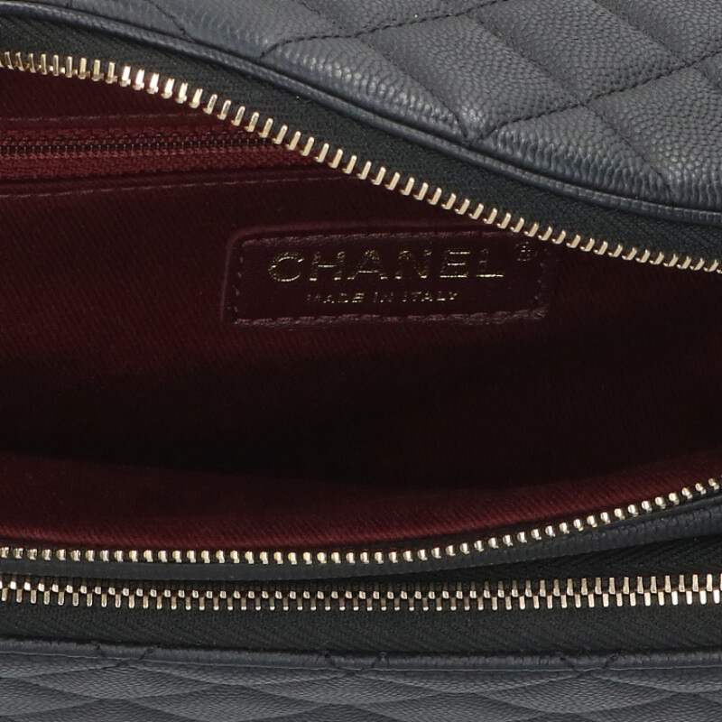 CHANEL AS0465 Matelasse Caviar Skin Belt Bag Size ONE SIZE