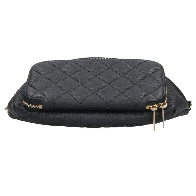 CHANEL AS0465 Matelasse Caviar Skin Belt Bag Size ONE SIZE