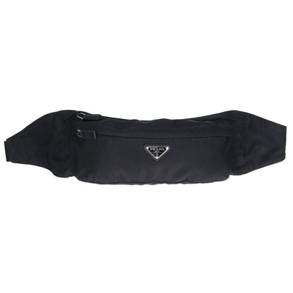 Prada Black Triangle Logo Nylon Belt Bag