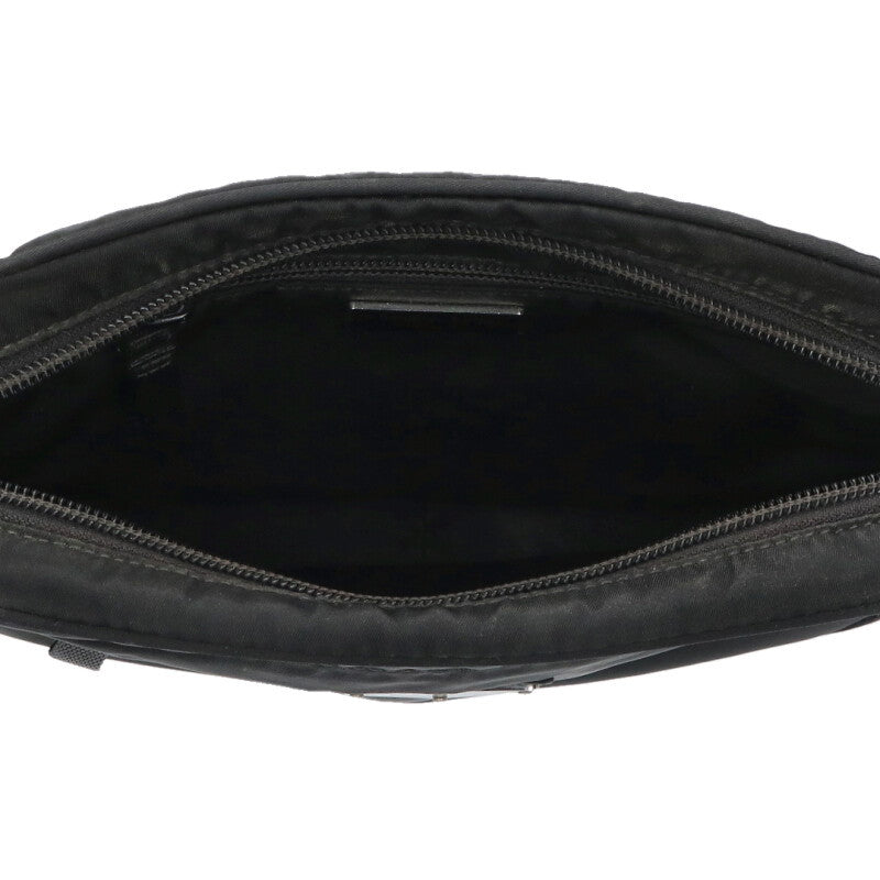 PRADA Triangle Logo Nylon Waist Bag Black Size ONE SIZE