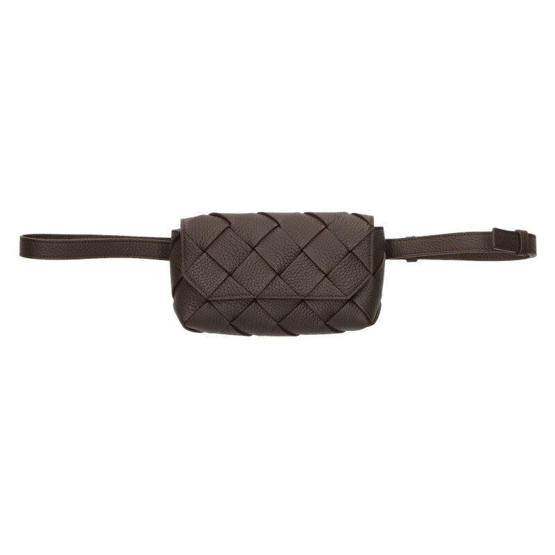 BOTTEGA VENETA Diago Leather Waist Bag Brown Size ONE SIZE