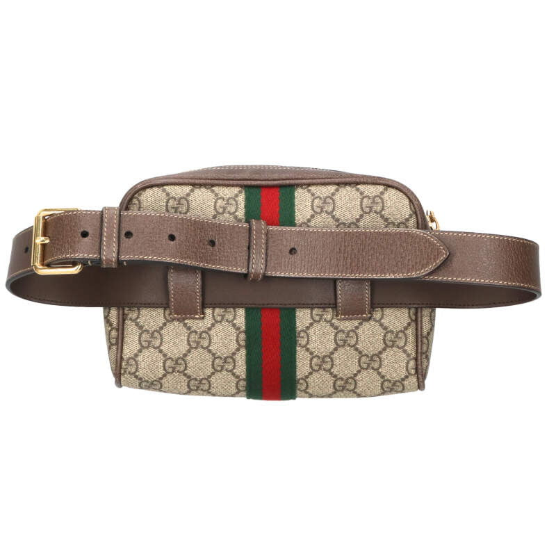 GUCCI GG Canvas Leather Body Bag Beige&Brown Size ONE SIZE