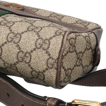 GUCCI GG Canvas Leather Body Bag Beige&Brown Size ONE SIZE