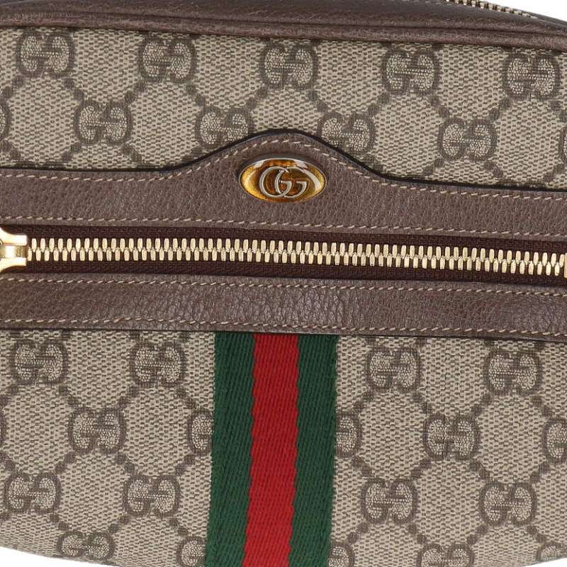 GUCCI GG Canvas Leather Body Bag Beige&Brown Size ONE SIZE