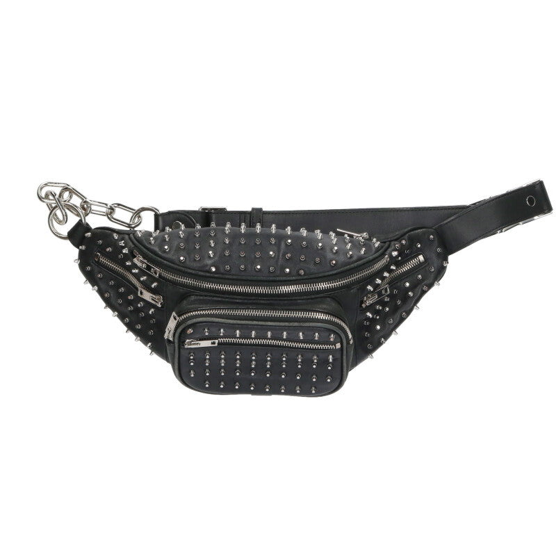 ALEXANDER WANG Studded Leather Waist Bag Black Size ONE SIZE