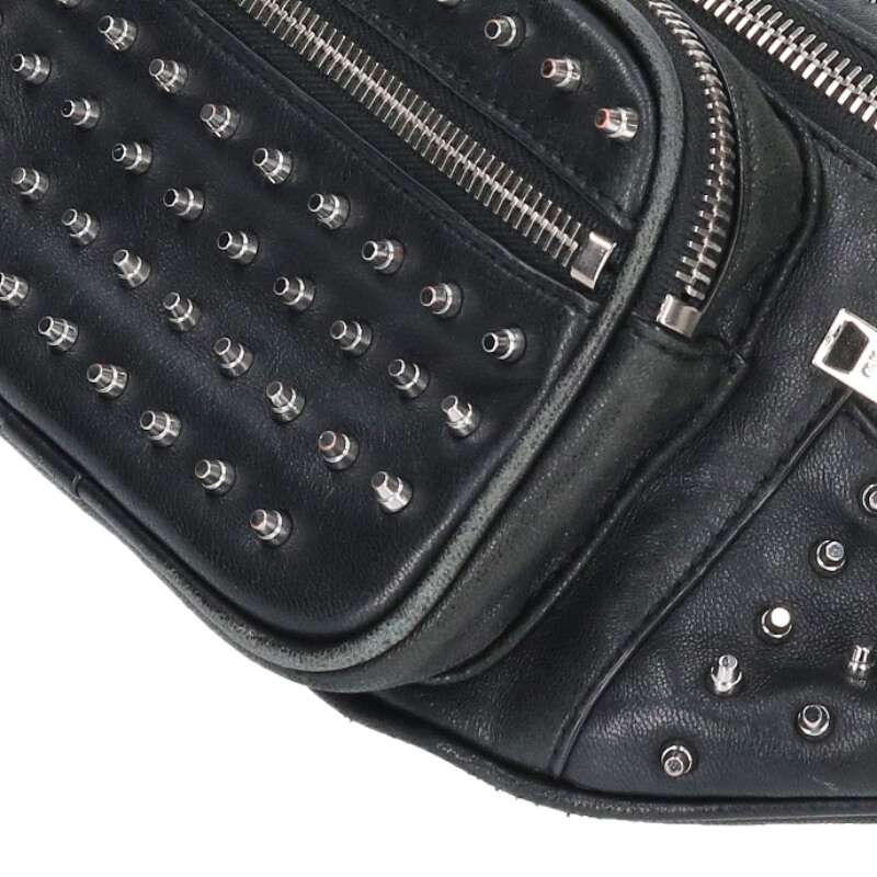 ALEXANDER WANG Studded Leather Waist Bag Black Size ONE SIZE