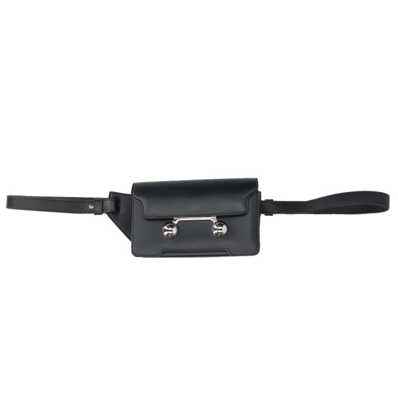 MARNI Trunkaroo Leather Sling Bag Black/Silver Size ONE SIZE