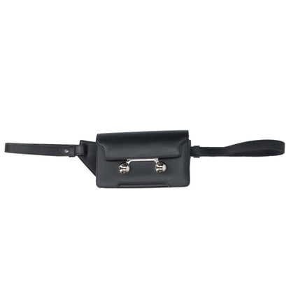 MARNI Trunkaroo Leather Sling Bag Black/Silver Size ONE SIZE