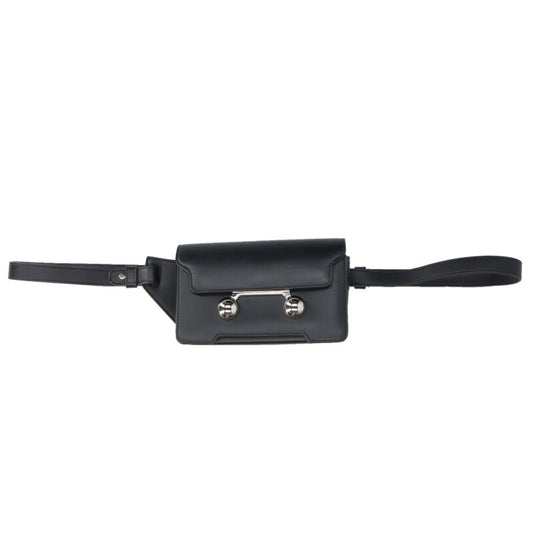 MARNI Trunkaroo Leather Sling Bag Black/Silver Size ONE SIZE