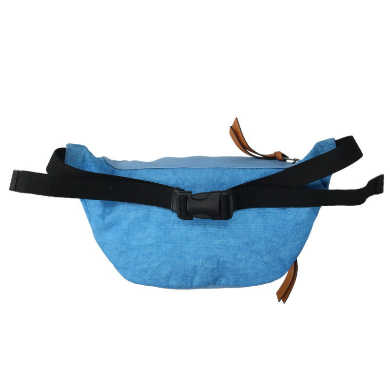 LOEWE Puffy Anagram Nylon Leather Bumbag Blue Size ONE SIZE