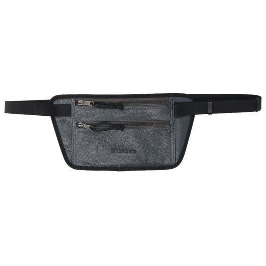 BALENCIAGA Leather Waist Bag Black Size ONE SIZE