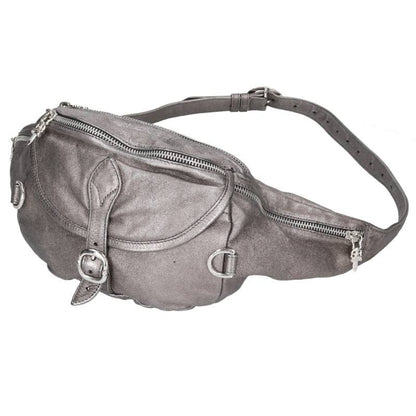 Chrome Hearts Dagger Zip Leather Bag Silver Size ONE SIZE