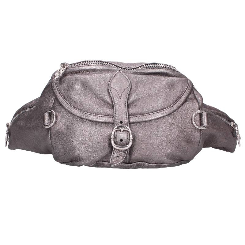 Chrome Hearts Dagger Zip Leather Bag Silver Size ONE SIZE
