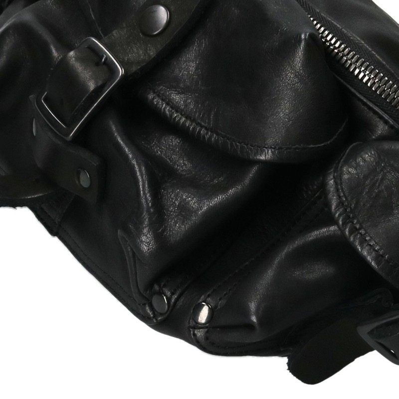 YOHJI YAMAMOTO POUR HOMME Leather Bag Black Size ONE SIZE