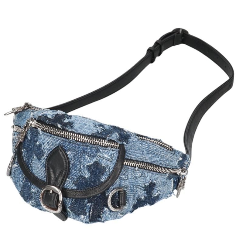 Chrome Hearts Denim Cross Patch Waist Bag