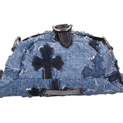 Chrome Hearts Denim Cross Patch Waist Bag