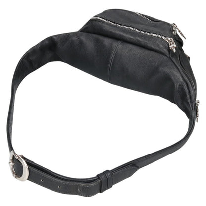 Chrome Hearts #1 SNAT PACK Leather Dagger Zip Black Silver Bag