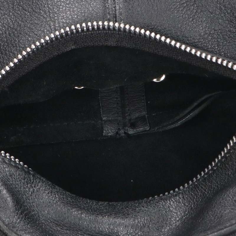Chrome Hearts #1 SNAT PACK Leather Dagger Zip Black Silver Bag