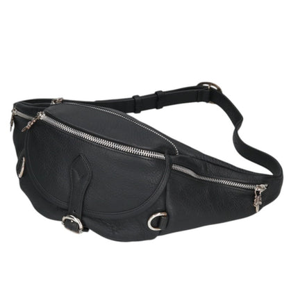 Chrome Hearts #1 SNAT PACK Leather Dagger Zip Waist Bag