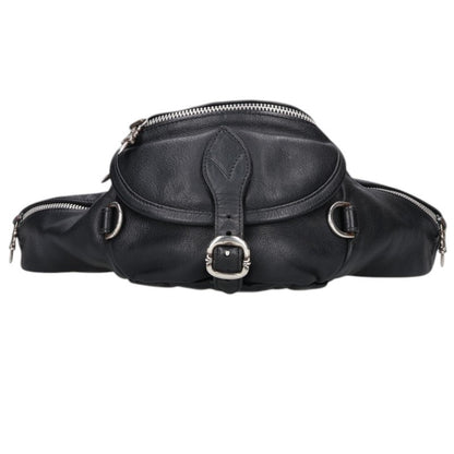 Chrome Hearts #1 Snat Pack Dagger Zip Leather Waist Bag