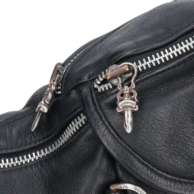 Chrome Hearts #1 Snat Pack Dagger Zip Leather Waist Bag