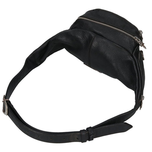 Chrome Hearts Snat Pack Dagger Zip Leather Waist Bag