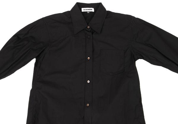 JILSANDER Cotton Basic Button-Up Shirt Black Size 36