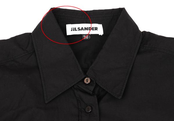 JILSANDER Cotton Basic Button-Up Shirt Black Size 36