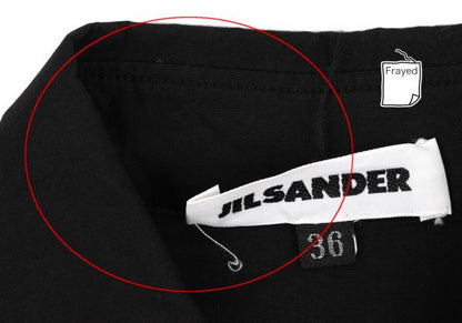 JILSANDER Cotton Basic Button-Up Shirt Black Size 36