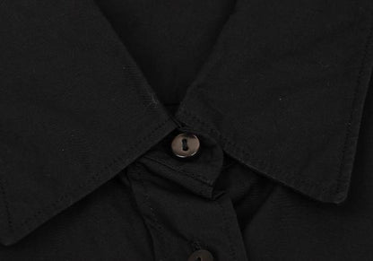 JILSANDER Cotton Basic Button-Up Shirt Black Size 36